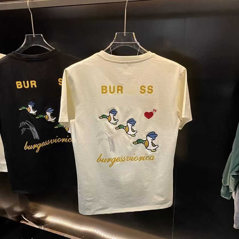 

Spring summer embroidered short sleeve T shirt men women sweatshirt designer Tshirt breathable loose pullover top cotton tee, White