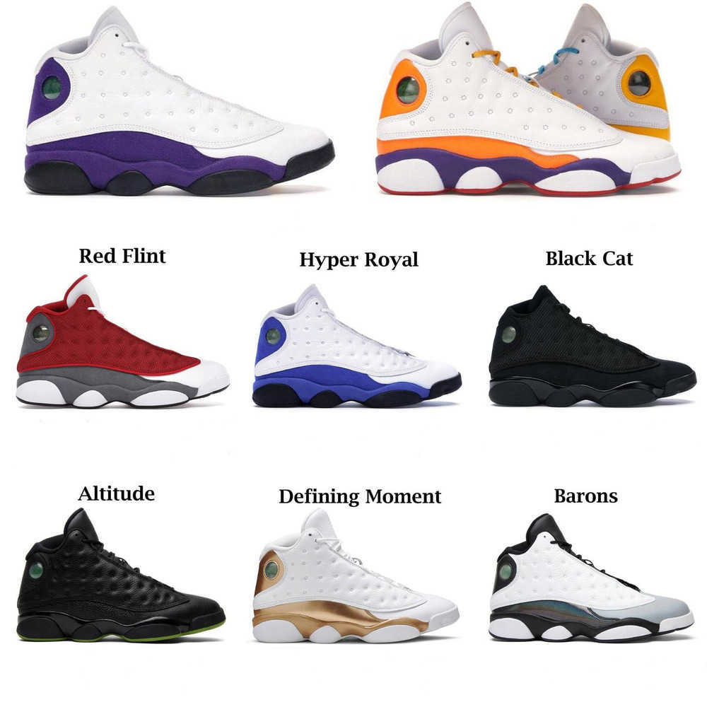 

13 13s men basketball shoes Brave french Blue black flint Del Sol university gold obsidian Reverse He Got Game Red Flint lucky green wolf, 30