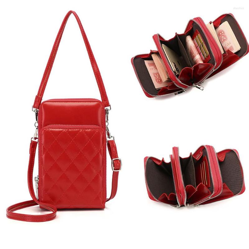 

Evening Bags Women Mobile Phone Bag Mini Crossbody Leather Cell Wallet Small Shoulder Female Cases, Phone purse 3