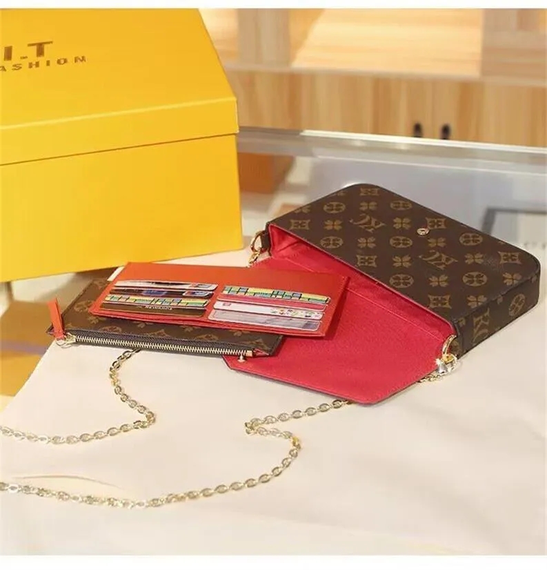

Top Designer bag woman wallet High Quality shoulder bag card holder mini purse chain bag Crossbody bag messenger bag luxurys handbags, 2-brown plaid