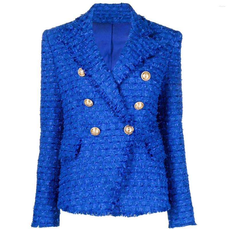 

Women' Suits 2023 Autumn And Winter High-end Women' Fabrics Classic Ladies Net Red Jacket Tops Blazer, Blue
