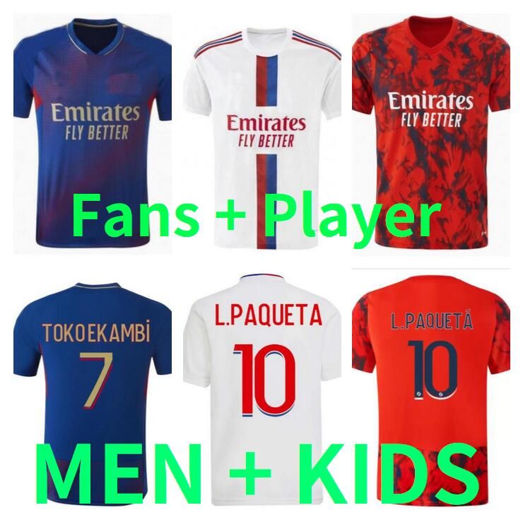 

Fans player Version 22 23 Maillot de foot Lyon Soccer Jerseys BOATENG CHERKI 2022 2023 L.PAQUETA OL AOUAR Kadewere TETE Football Shirts Mens Kids Kits ZZ