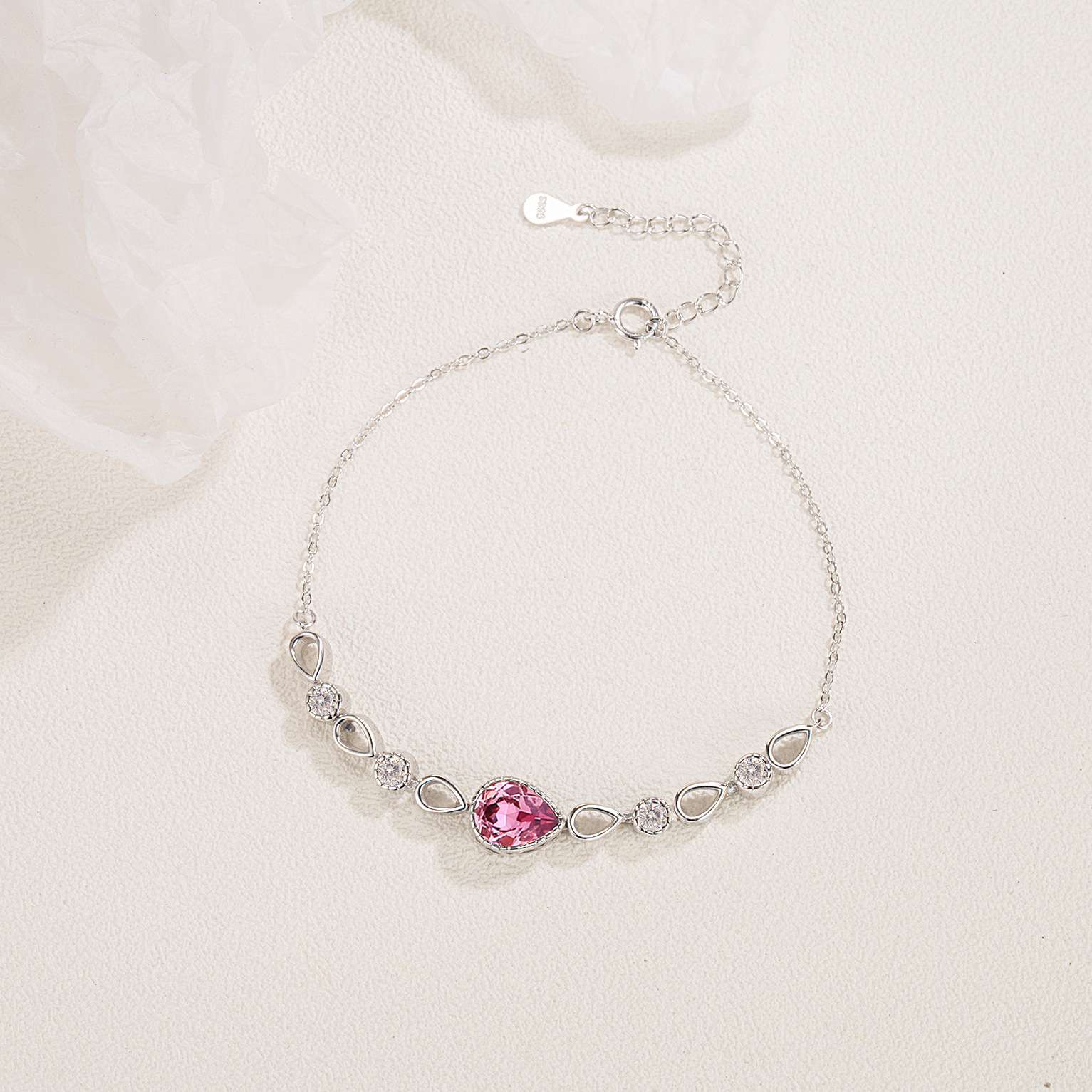 

Designer Jewelry bracelet S925 Sterling Silver Mermaid of Tears bracelet Female upscale Boudoir net red hand decoration tide ladies luxury goods