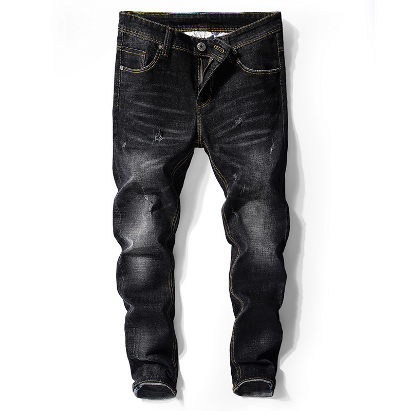 

Men's Jeans Men's Black Skinny Jeans Spring Autumn Solid Slim Denim Jeans Cowboy trousers Men Cotton elastic Long Jeans Size  230316