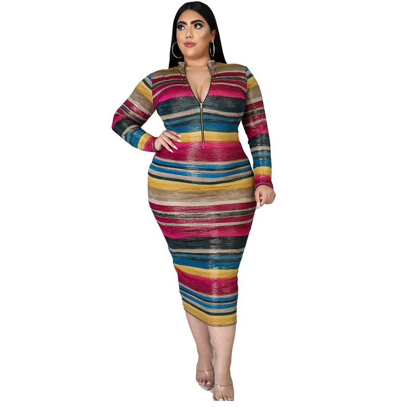 

Casual Dresses Autumn For Women Zip V Neck Long Sleeve Dress High Waist Office Ladies Sexy Plus Size Drop WholesaleCasual, Red