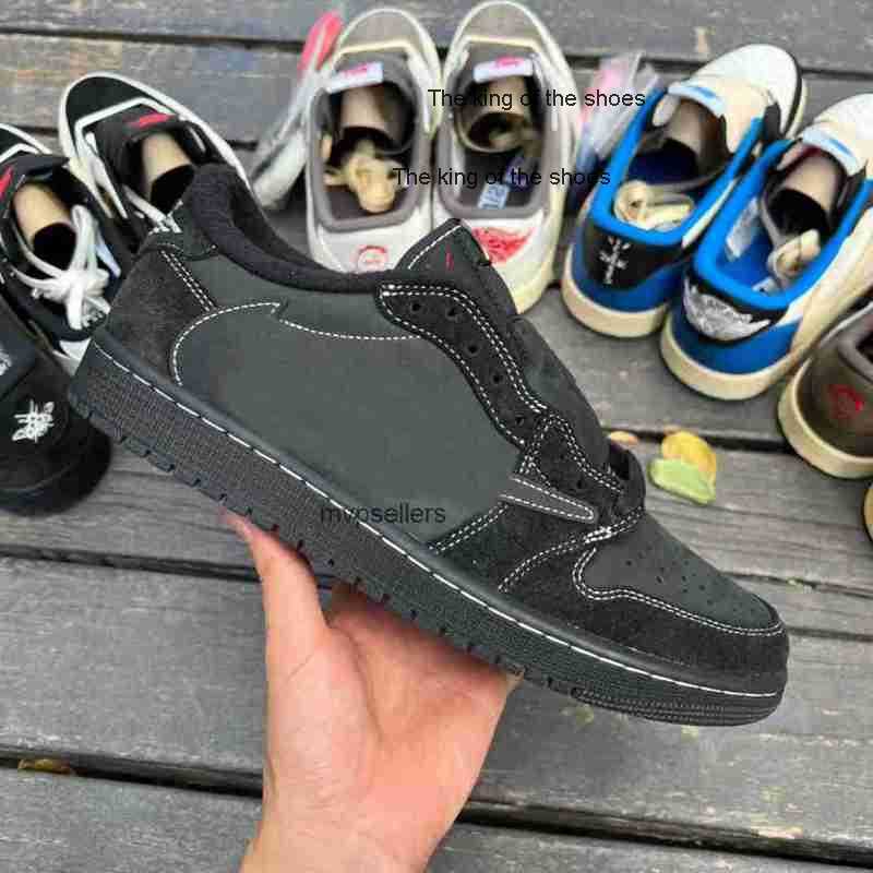 

2023 OG2023 OG Authentic Basketball Shoes Travis Scotts x Air Low Retro OG 1 1s DM7866-001 all Black Phantom Sports Sneakers trainers Women Men With