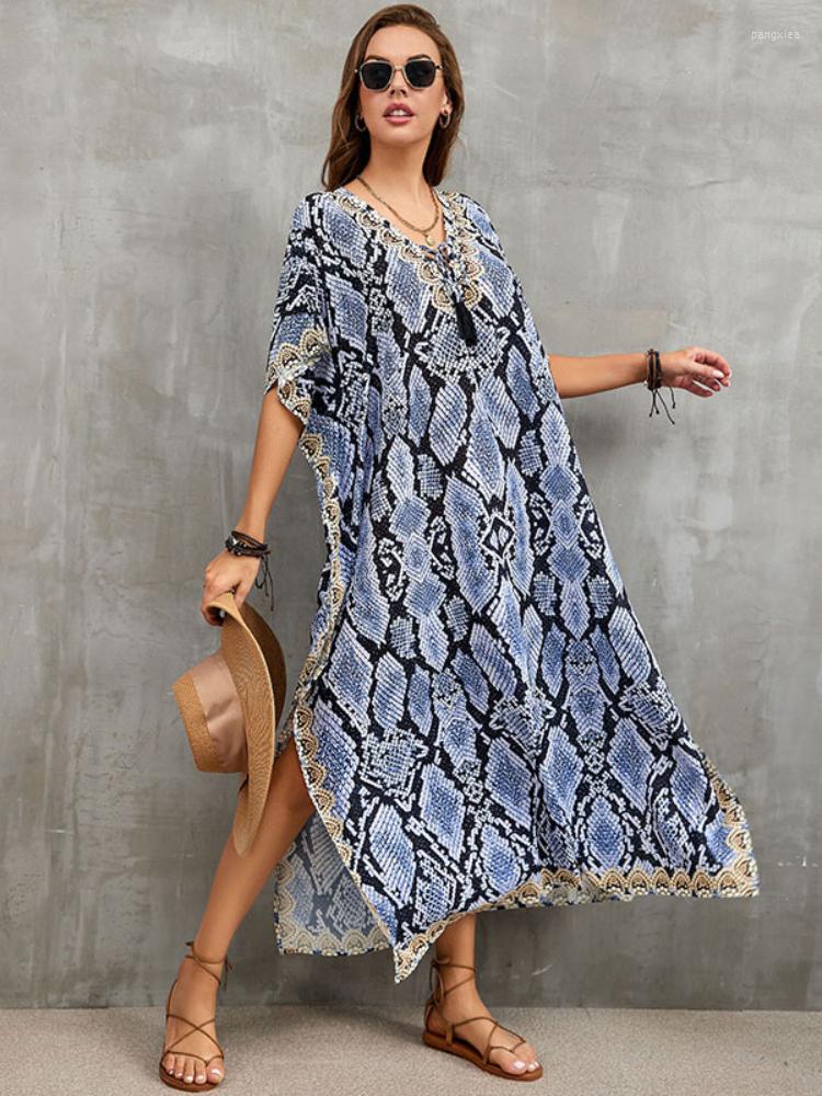 

Women's Swimwear Beach Dresses Printed Kaftans For Women Swimsuit Cover Up 2023 Short Sleeve Summer Bathing Suits Drop, Lily flower