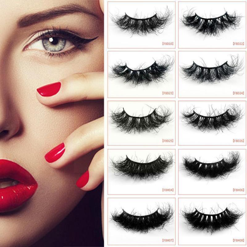 

False Eyelashes 1 Pair Of 3d Mink Hair Fluffy Handmade Lashes Soft Volume Natural Y0O8