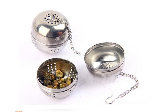 Stainless Steel Egg Shaped Egg-shaped Tea Balls Teakettles Infuser Strainer Locking Spice Ball 4cm 