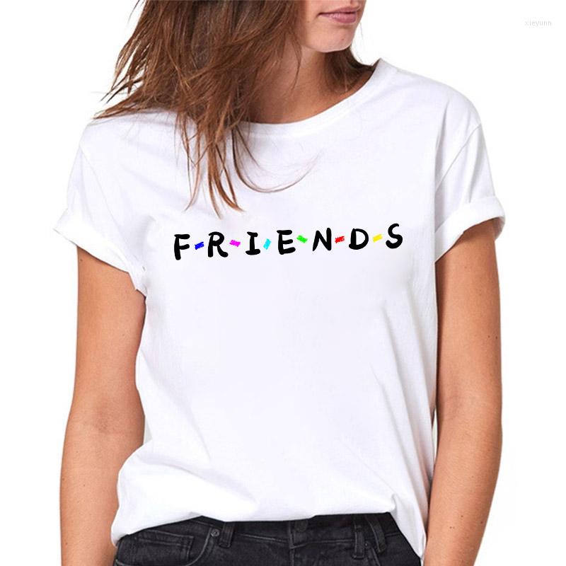 

Women' T Shirts T-shirt For Woman 2023 Letter Friends T-shirts Graphic Shirt Short Sleeve Femme Fashion Top Female Tees, Beige