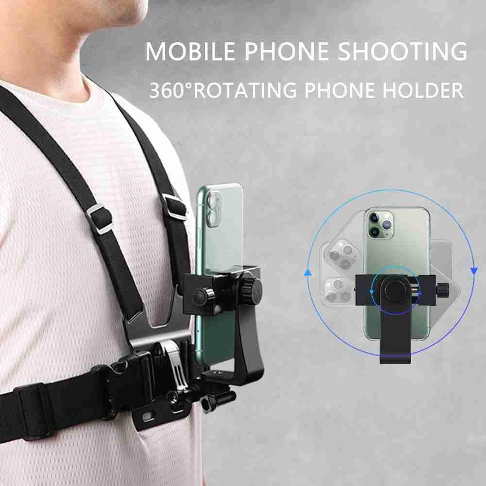 Camera Chest Strap Accessories Mount Outdoor Sport Fishing Cooking Riding Mobile Phone Chest Strap Holder Rack Phone Clip-image-850512223