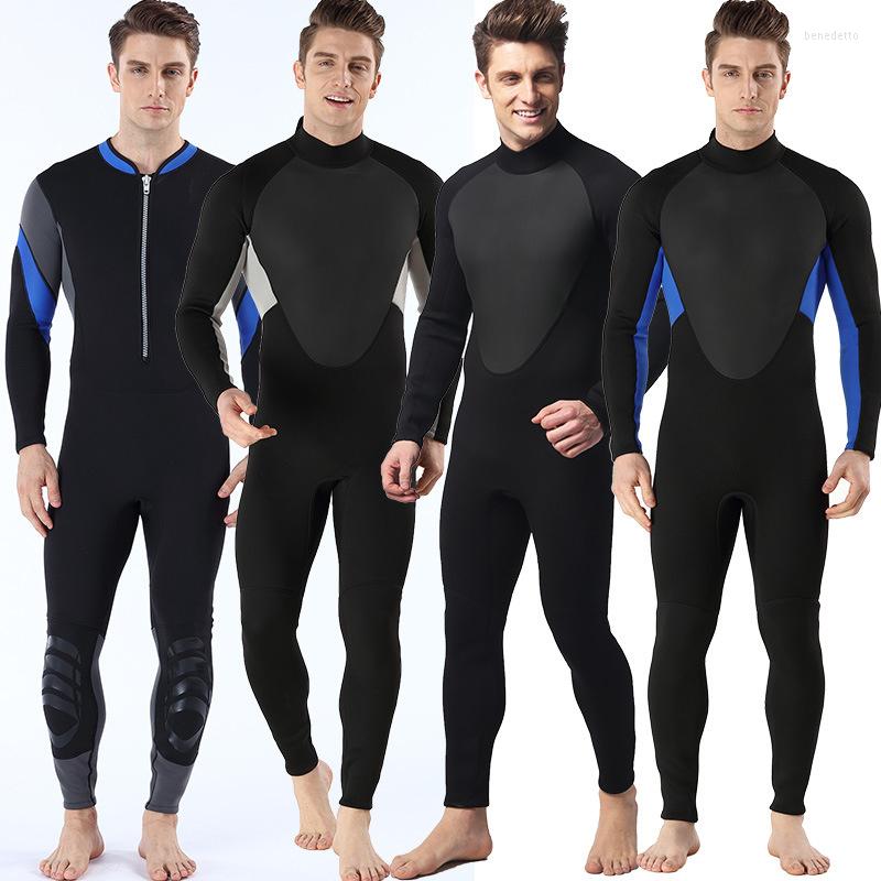 

Women' Swimwear 3mm One-piece Neoprene Wetsuit Men Scuba Diving Thermal Winter Warm Wetsuits Swimming Surfing Kayaking Equipment Sui, Black