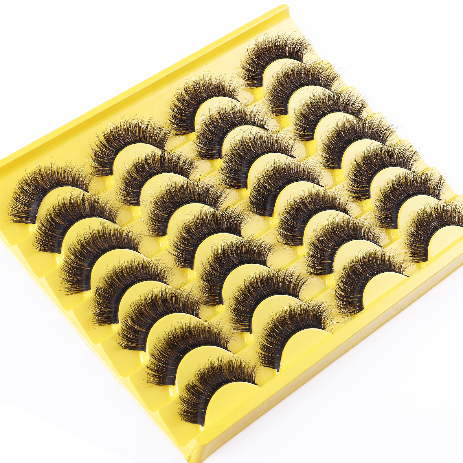 

Handmade Reusable Mink False Eyelashes Messy Crisscross Multilayer Thick Fake Lashes Naturally Soft & Delicate Full Strip Lash Extensions