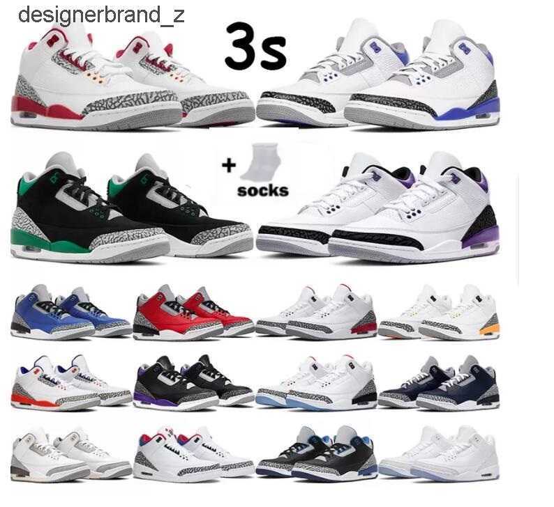 

Jumpman 3 Basketball Shoes 3s Fire Cardinal Red Pine Green Racer Blue Desert Elephant UNC Home Midnight Navy British Khaki Georgetown kids J1D0, 10