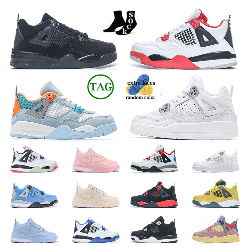 

new Kid shoes 4s Athletic Outdoor Baby designer sneake designer shoes for young girls boy University Blue White Cement Motorsport Cool Grey Black Cat, 1 (6)