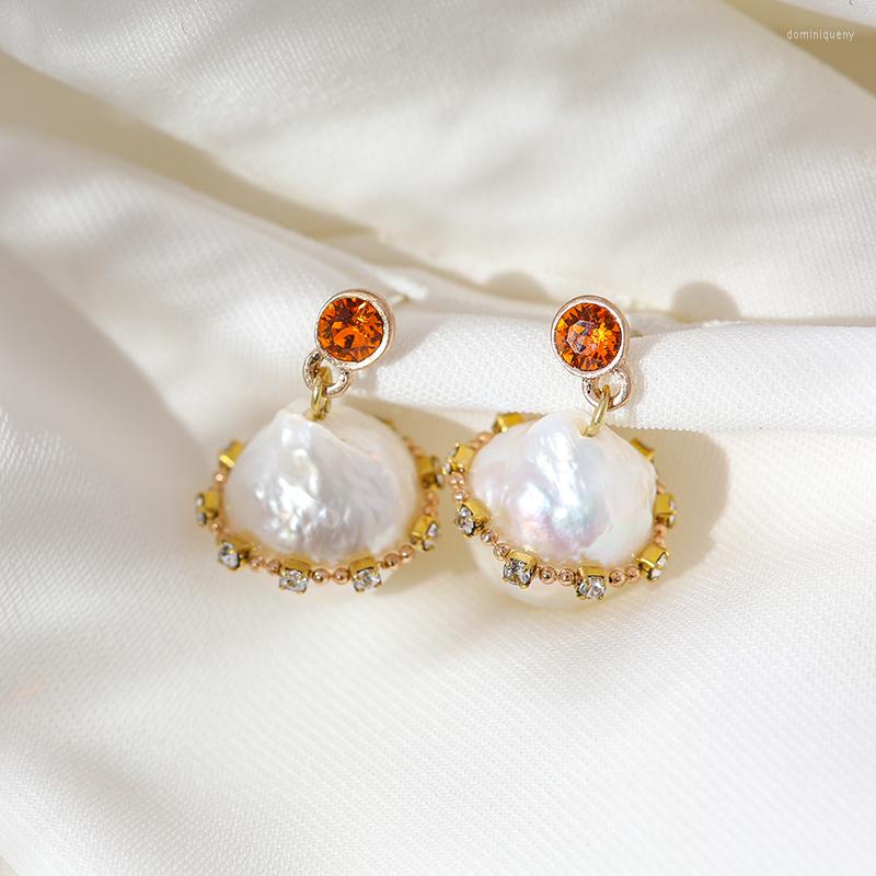 

Dangle Earrings Vanssey Fashion Jewelry Handmade Natural Baroque Freshwater Pearl Rhinestone Accessories For Women 2023