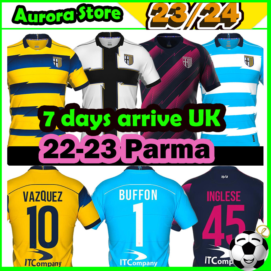 

22/23 Parma soccer jerseys BUFFON Anniversary gk 2022 2023 BUFFON INGLESE MIHAILA KARAMOH ALVES GERVINHO KURTIC GRASSI CORNELIUS SILIGARDI football Thai shirt, 22-23 away
