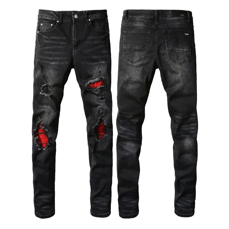 

2023 New Arrivals amirs Mens Luxury Designer Denim Jeans Holes Trousers Jean COOLGUY Biker Pants Man Clothing #886 AKe, Black