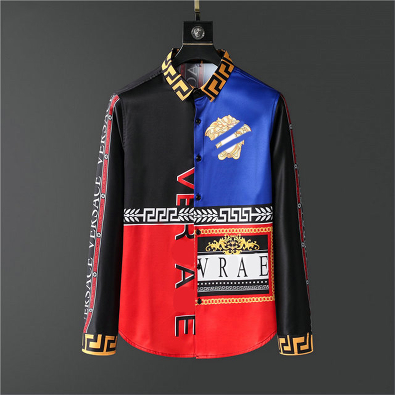 

luxury designer men's shirts fashion casual business social and cocktail shirt brand Spring Autumn slimming the most fashionable clothing M-3XL #68888, Multi