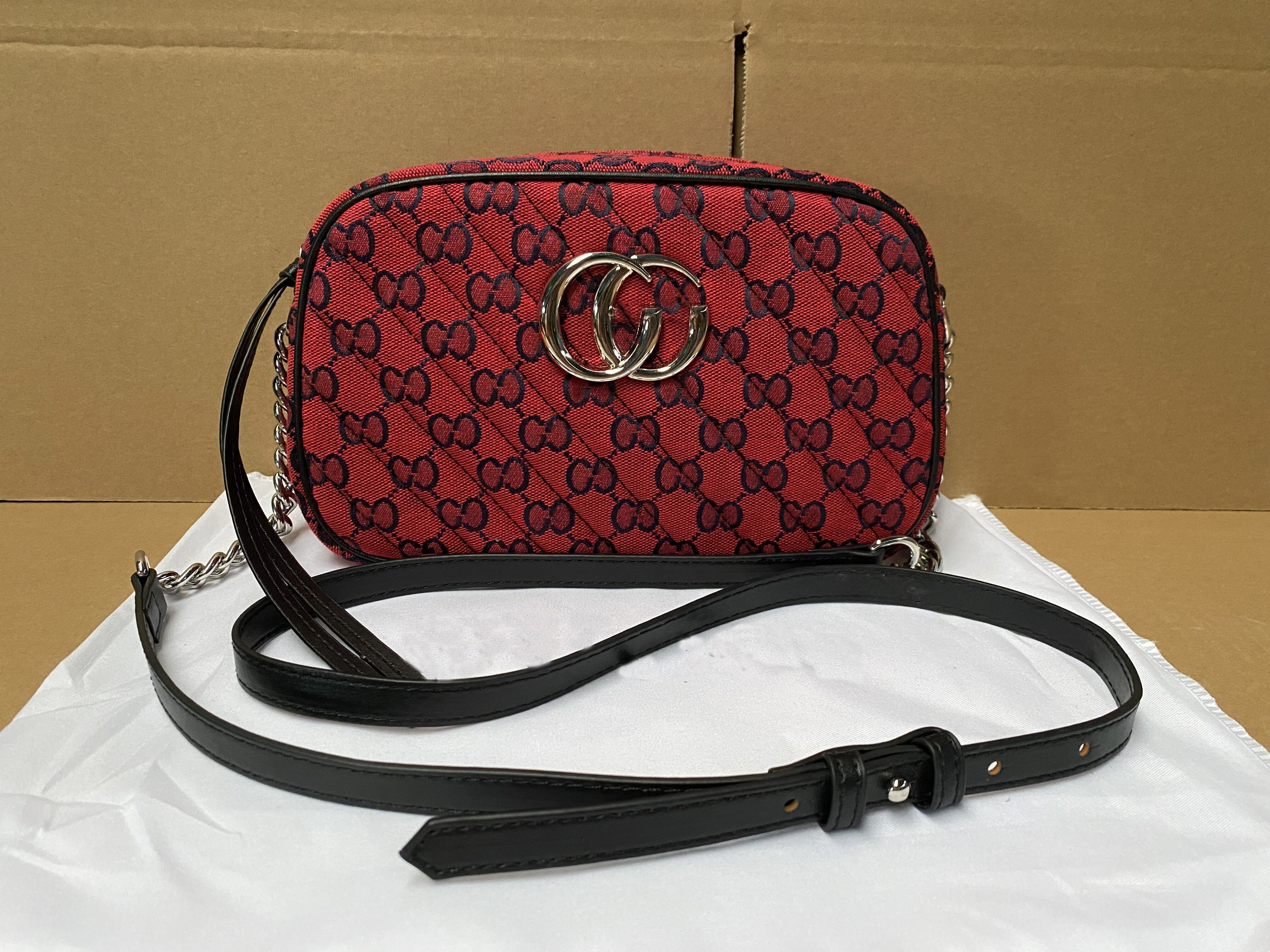 

High Quality Womens Soho Disco Bag Light Multicolor small Canvas shoulder bags Handbags Silver Chain Crossbody Messenger Purse Wallet 6 colors, Red