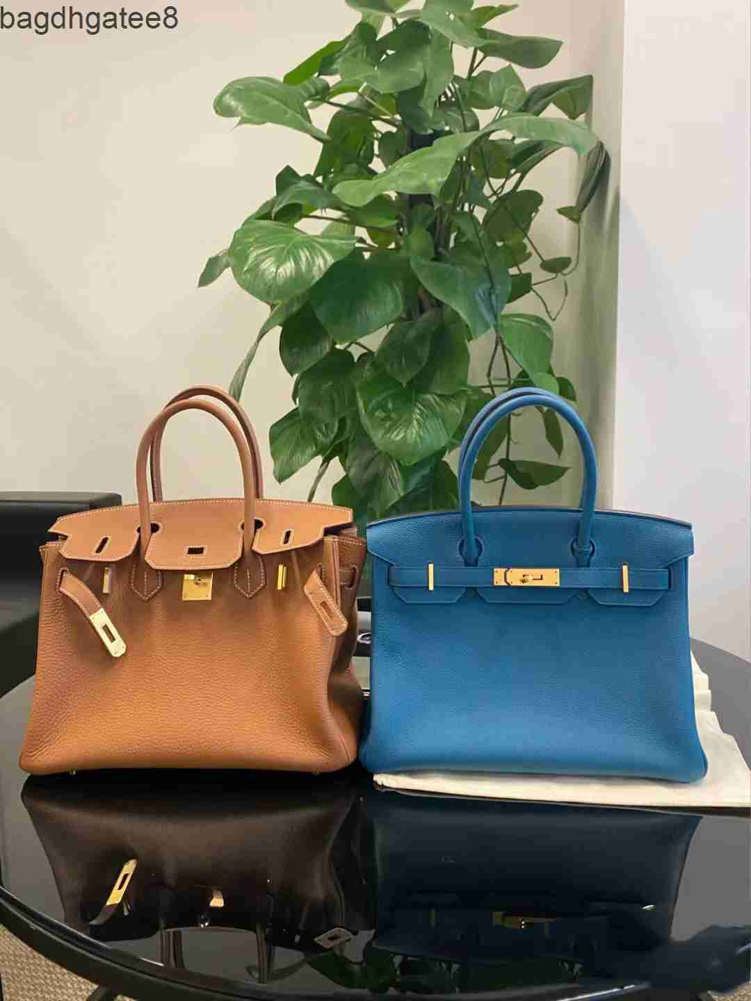 

2023 Quality Women High Designer Birkins Bag Bags Litchi Pattern Hermas Vwht, China red