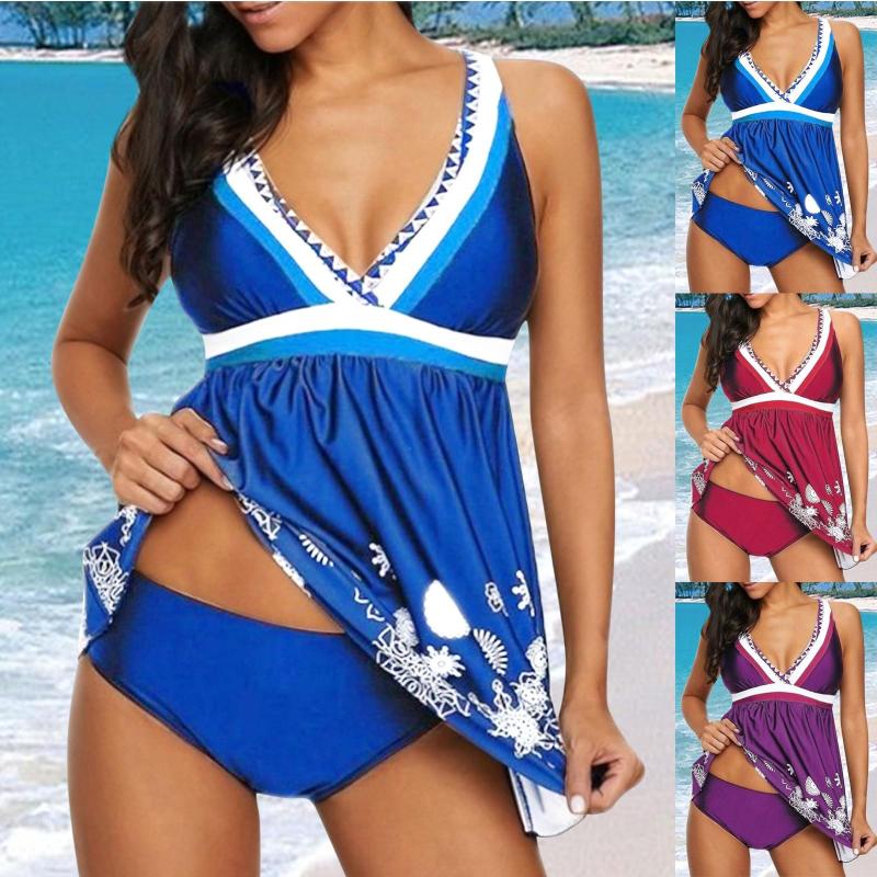 

Women' Swimwear Large Split Swimsuit Women' Slim Flat Corner Skirt Sweat Absorbing Breathable Board Shorts For Women Swim Wear, Blue