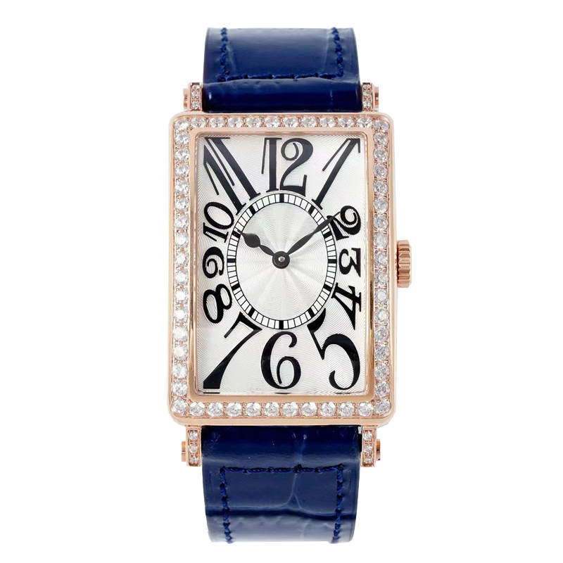 

Diamond Women Watches Calfskin Strap 316L Stainless Steel Case Gold Lady Watch Import Swiss Quartz Movement 26mm Luxury Dress Women's Watch, Flkm1