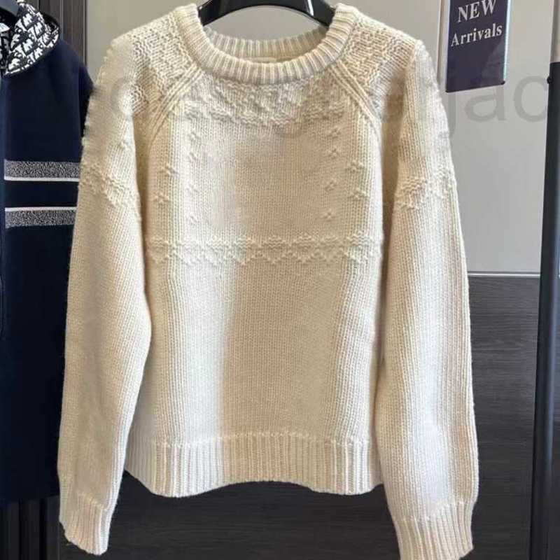 

Women' Sweaters designer Autumn and Winter New Handmade Hooked Flower Craft Pattern Gentle Xiaoxiang Royal Sister Sweater Girl 3X4W, Creamy-white