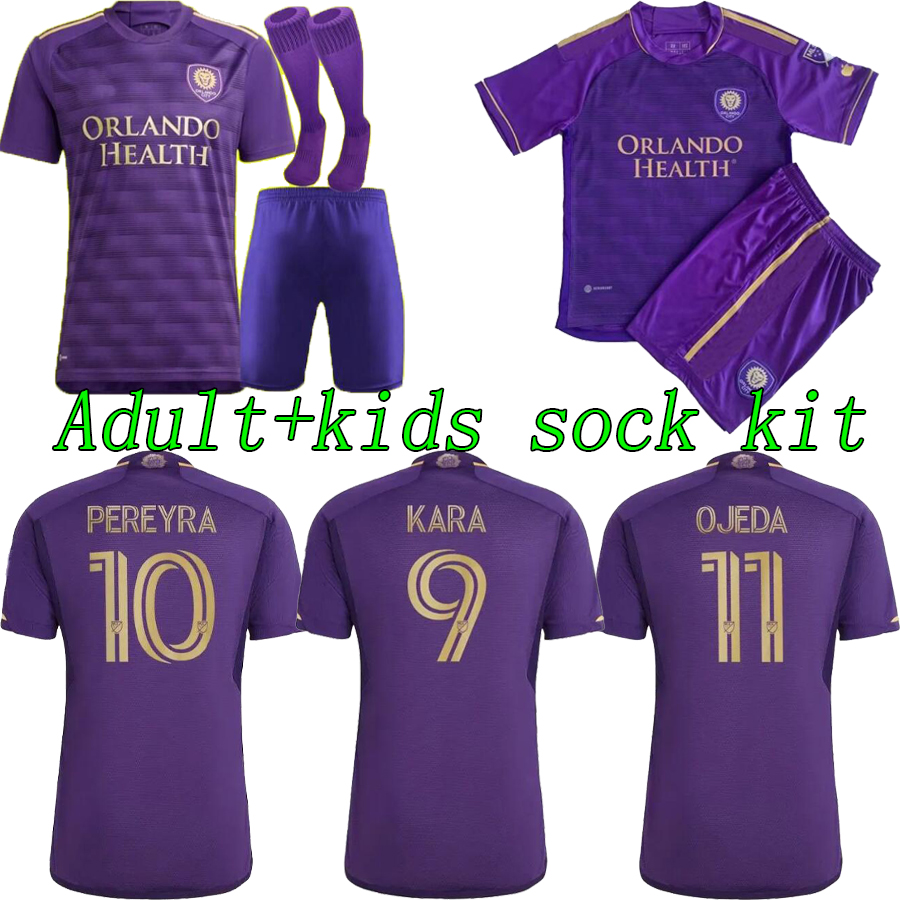 

MLS adult kids Orlando city Home Soccer Jerseys 23 24 KARA PEREYRA OJEDA F.TORRES Football Shirt Uniforms top FANS PLAYER VERSION Men kids kit, Purple