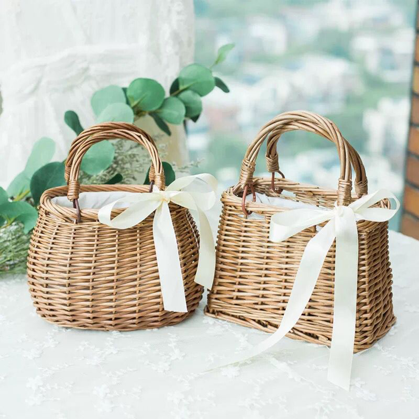 

Evening Bags Women Straw Woven Tote Large Rattan Basket Beach Handmade Weaving Purse Handbag Home Storage Basket 230316, Rectangle