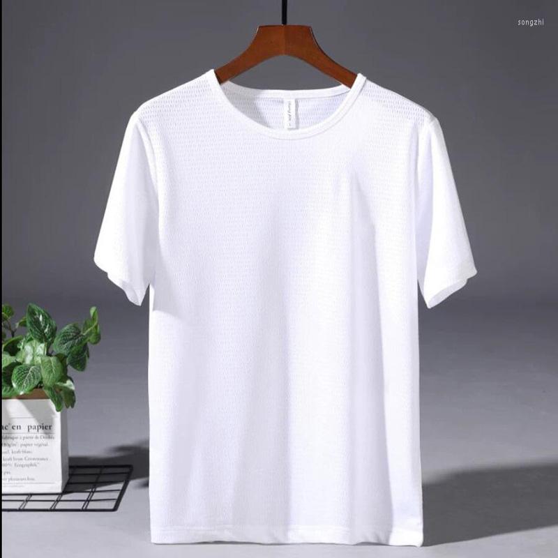

Men's T Shirts Summer Men Hole Breathable Quick Dry Tshirt Short Sleeve Large Size 8XL 9XL 10XL Sports Tees Fat Elasticity Out Door Tops, Black
