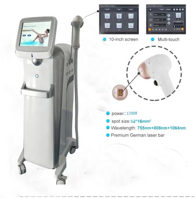 

Professional CE approved Germany bars 808 diode laser/ 755 1064 808nm diode laser hair removal/ 808 tripe hair remover depilacion machine