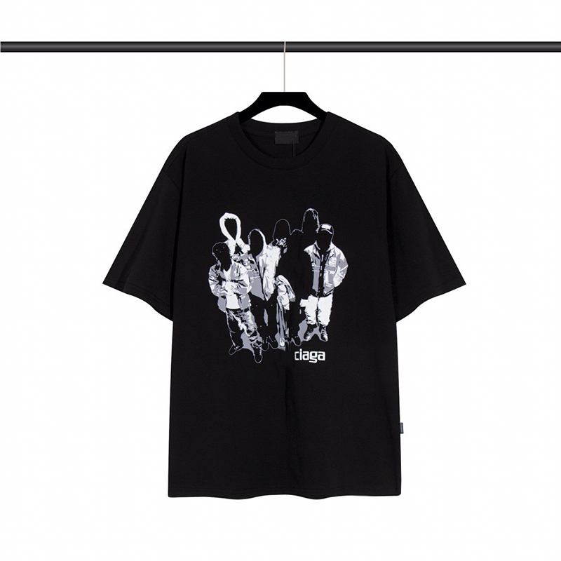 

Men's T-Shirts France latest spring summer Paris Gradient letters Tee t shirt fashion hoodies men women casual cotton, Black
