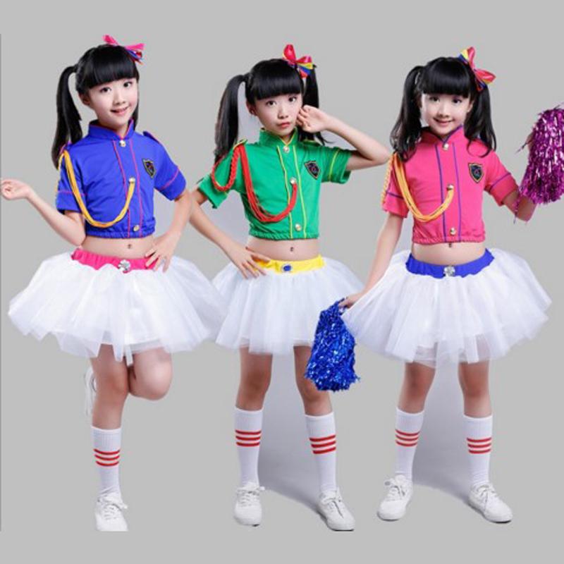 

Clothing Sets Children's Cheerleading Dance Costumes Modern Performance Jazz DressesClothing, Blue