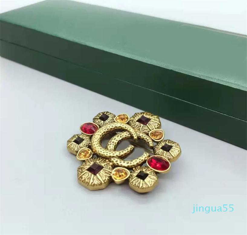 

Pins Brooches Fashion designer ladies colored gems Brooch party jewelry3720561