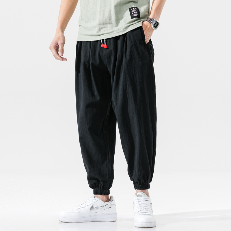 

Men's Pants Cotton Casual Harem Pants Men Joggers Man Summer Trousers Male Chinese Style Baggy Pants Harajuku Clothe Men Drop 230316, Army green