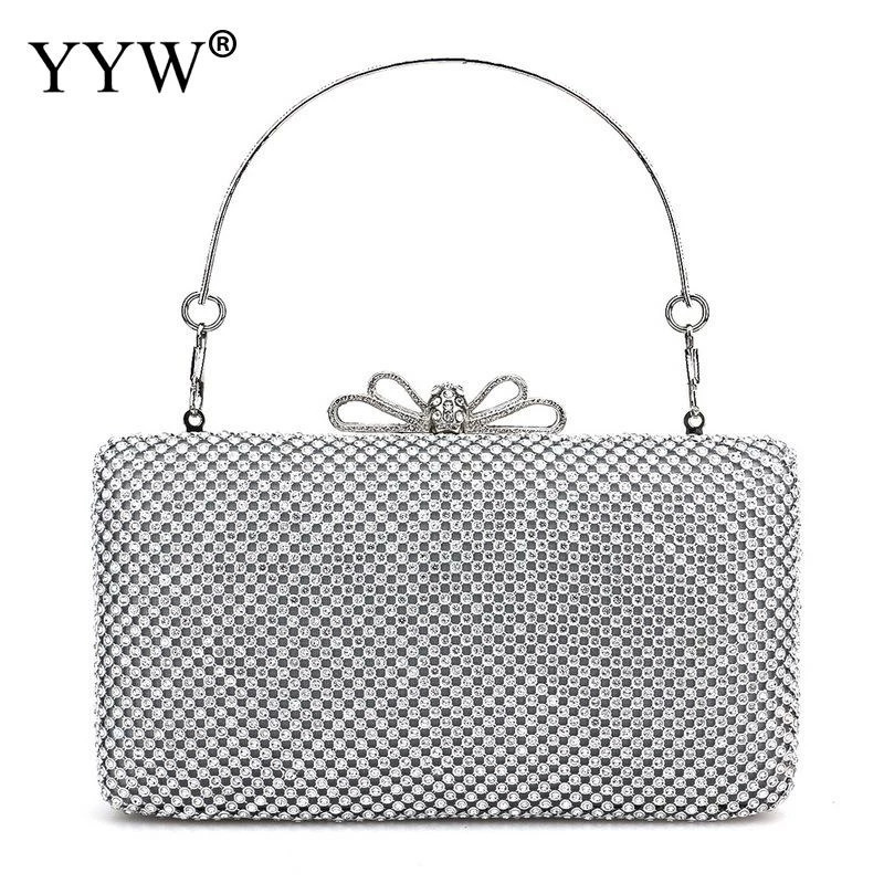 

Evening Bags Women Evening Clutch Purse Wedding Handbag Women'S Clutch Diamonds Party Bags Ladies Silver Bags Banquet Glitter Clutches 230316, White1