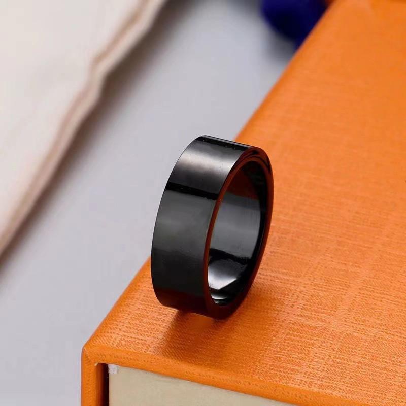 

Fashion designer engagement Ring hematite for Man Women Unisex Jewelry 8 Color Gifts Accessories