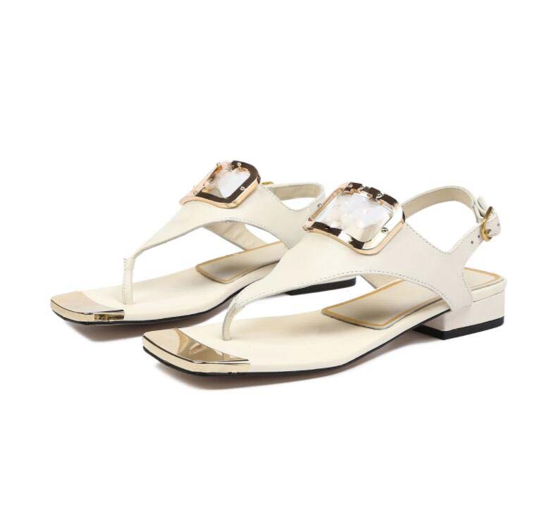 

Sandals Slippers Designer Shoes Flip Flops Fashion Anti-Slip Female Slides Women Real Leather Luxury Brand Sandals Indoor, Khaki