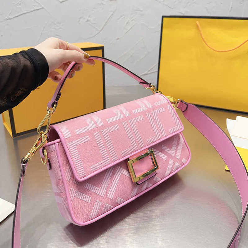 

Evening Bags Baguette woman shoulder bags purses designer handbag Vintage Black Pink Underarm canvas messenger Baguette crossbody bags women purse wallet 230218, Beige