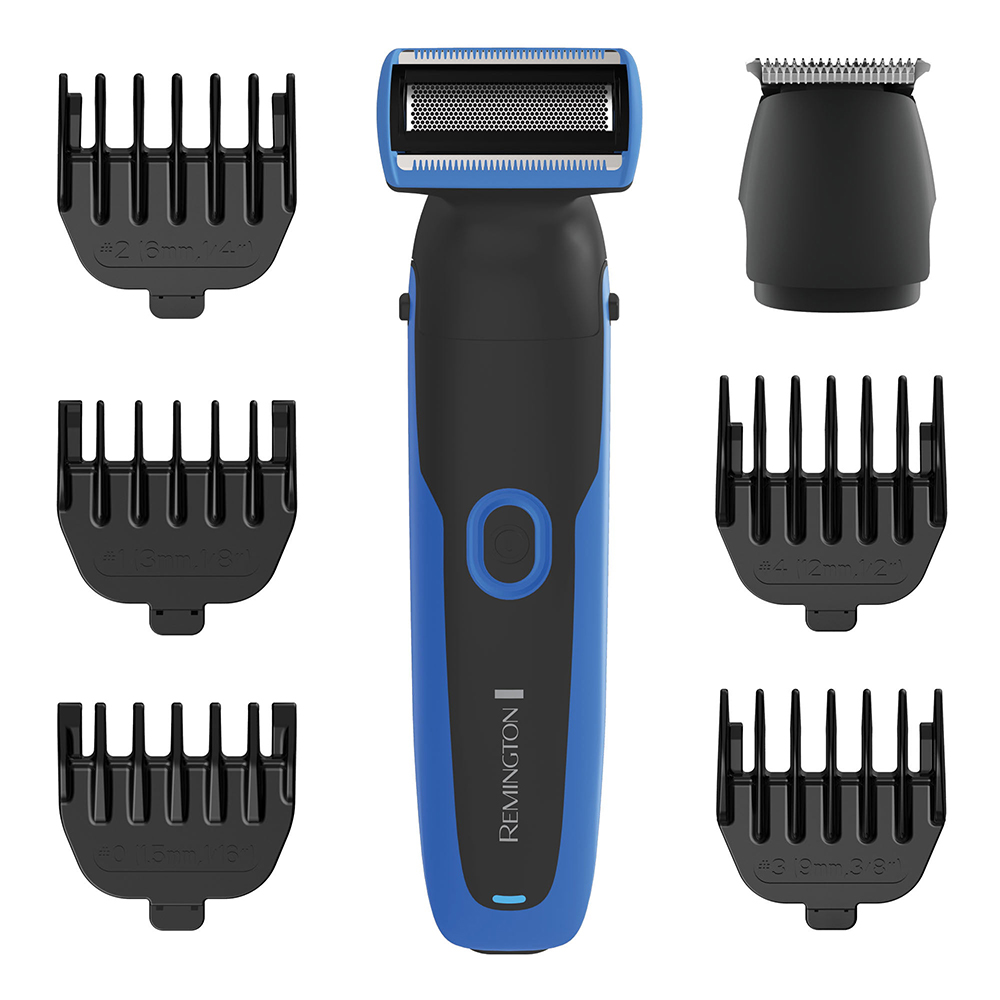 

Remington WETech Face and Body Grooming Kit, Groomer Trimmer, rechargeable shaving machine, Black Blue, PG6255B