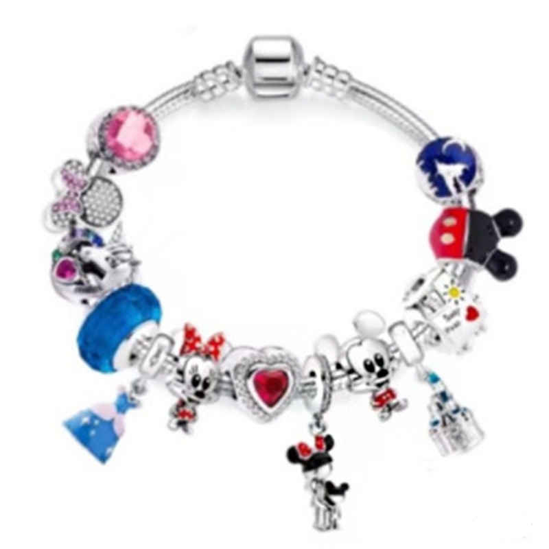 

Fashion 925 Sterling Silver Cartoon Star Bag Bear Unicorn Mom Mouse Wars Murano Lampwork Glass & European Charm Beads Dangle Fits Pandora Charm Bracelets & Necklace