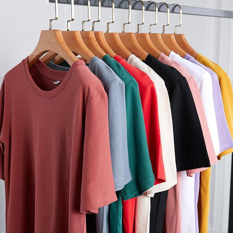 

Women's T Shirts Tee Shirt 14 Solid Color Basic T-shirt Women Casual O Neck Short Sleeve Harajuku Summer Tops Korean Loose White Tshirt Plus, Lotus root pink