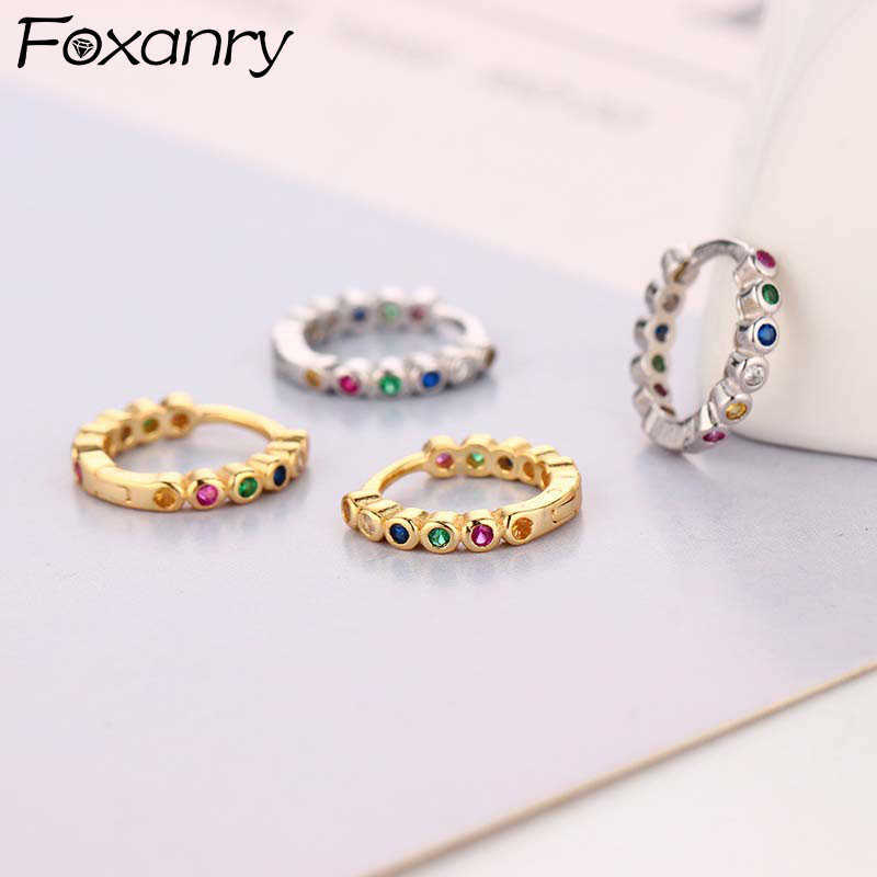 

Charm ANRY Prevent Allergy Silver Color Hoop Earrings for Women Trend Elegant Simporful Zircon Bride Jewelry Wholesale L230315