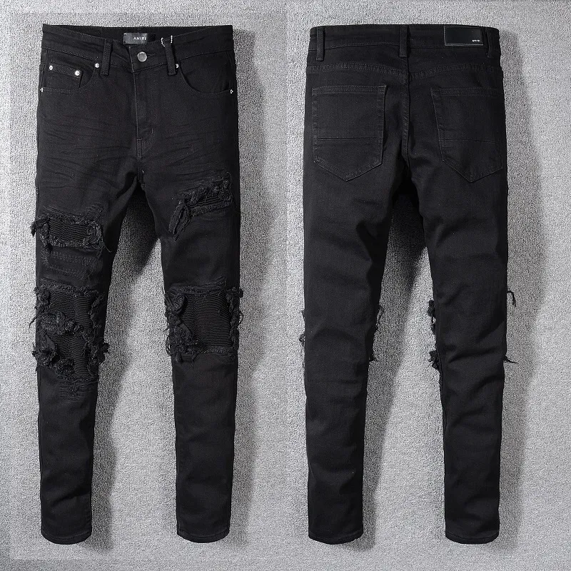 

2023 New Arrivals amirs Mens Luxury Designer Denim Jeans Holes Trousers Jean COOLGUY Biker Pants Man Clothing #569 SEK, Black