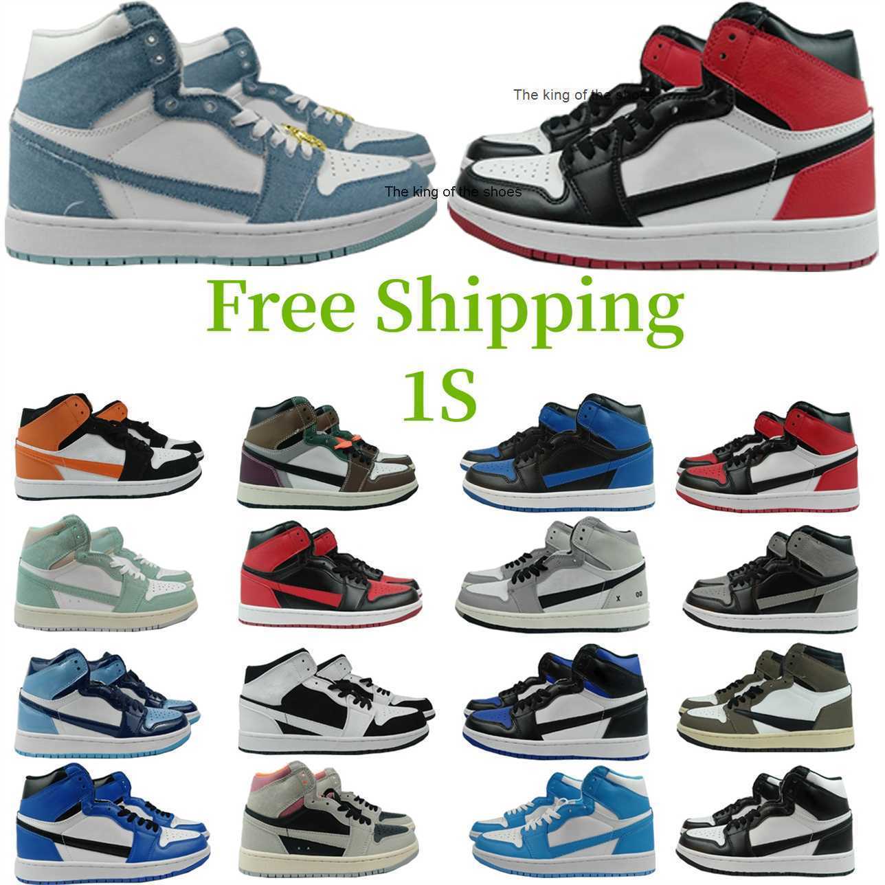 

2023 OG2023 OG Jumpman 1 1s Basketball Shoes Designer Sneakers Casual Trainers Panda Blue Gray Mist Valentine'S Day Dark Suitable For Men And Women, #j114