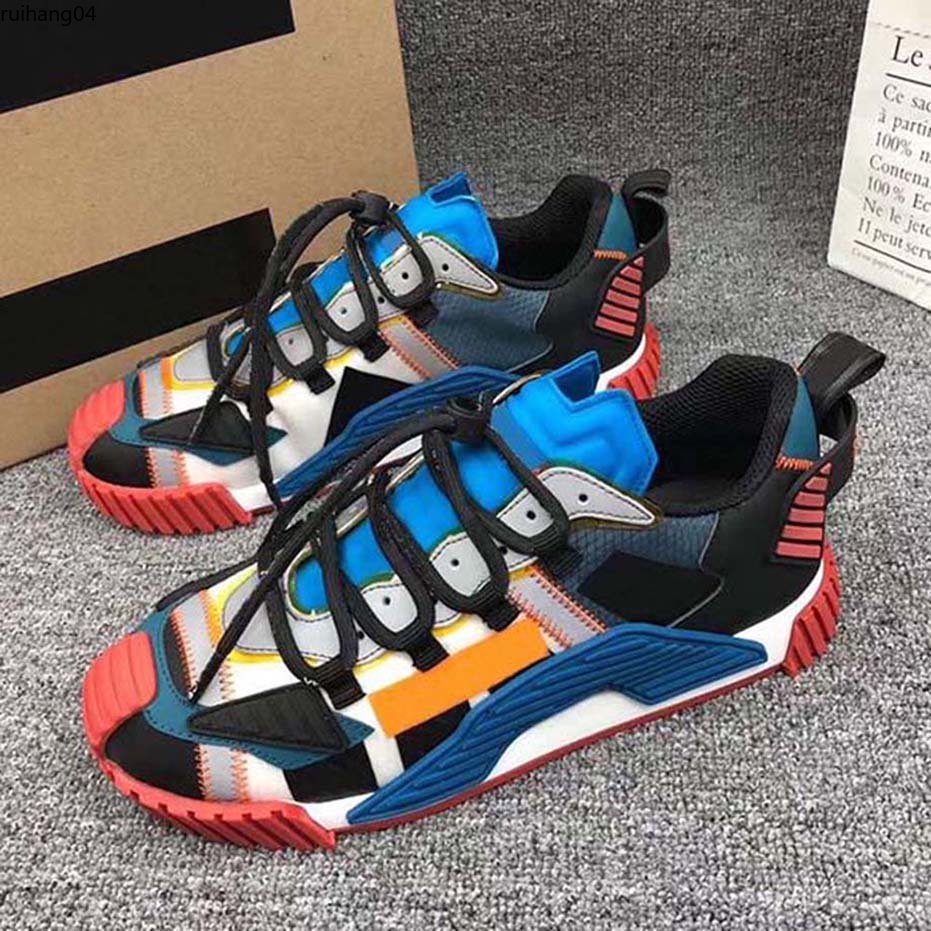 

2023 Women Men Casual Shoes Luxury Designer Shoes Fashion Lace up 19FW Capsule Series Color Matching Platform Sneakers si rh4