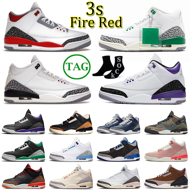 

Jordens 3 Jumpman 3s Basketball Shoes Retro Dark Iris Muslin Racer Blue Lucky Green Fire Red Fragment UNC White Cement Reimagined Men Women Sneakers dhgate, 40-47 lucky green