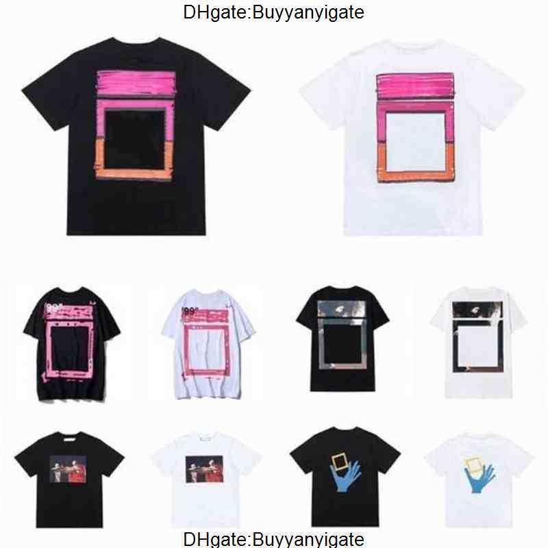 

Summer Designer Fashion Offs t Shirts Brand Tees Mens Luxurys Classic T-shirt Religious Oil Painting Back Arrow Clothing Loose Womens Z2XX