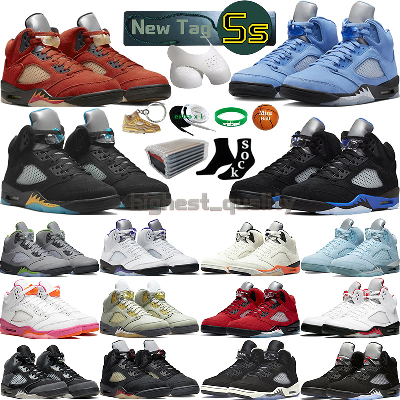 

5 Basketball Shoes for men women 5s Craft Aqua Concord UNC Green Bean Racer Blue Bird Oreo Metallic Raging Fire Red We The Best Helmet Mens Trainers Sports Sneakers, Color-31